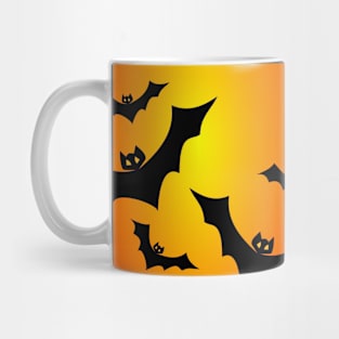 Flying bats in the evening sun - Halloween design Mug